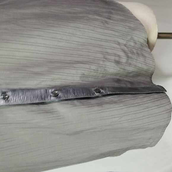 GIORGIO ARMANI BLACK LABEL SILK/COTTON GREY MENS DRESS SHIRT SIZE 42-16 1/2 - Picture 4 of 10